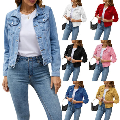 Fitted Short Denim Jacket - BritishElegance