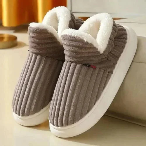 Warm Fuzzy Slippers for Women - Grip Soles, Cozy Fit