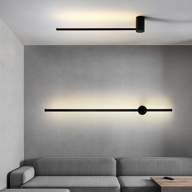 Contemporary Gold Black LED Wall Lamp - BritishElegance