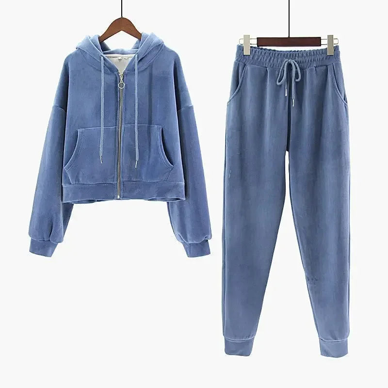 Cozy Women's Soft Hoodie Loungewear Set - BritishElegance