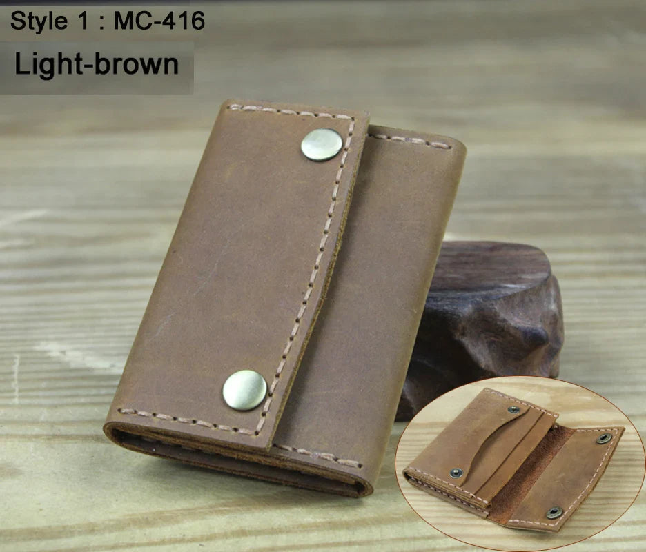 Genuine Brown Leather Card Wallet