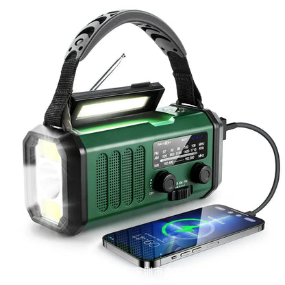Portable Solar Crank NOAA Emergency Radio Power Bank - BritishElegance