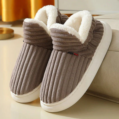 Cozy Faux Fur Slide Slippers – Soft Warm Indoor Shoes