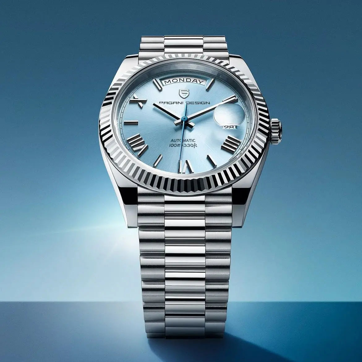 Premium Automatic Stainless Steel Men's Watch With Date - BritishElegance