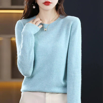 Soft Women's Merino Wool Crew Neck Sweater