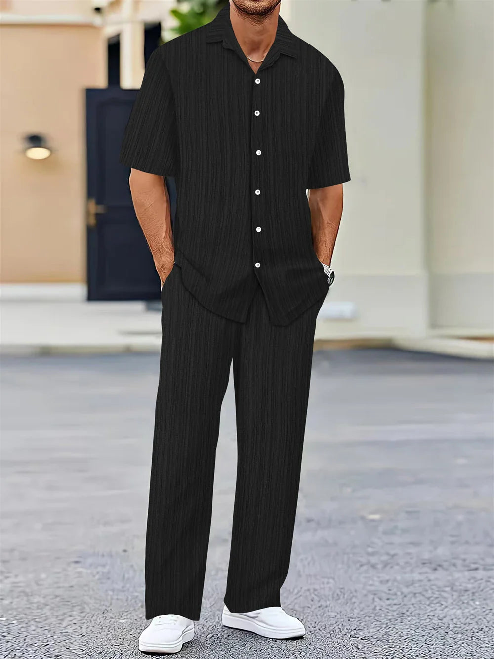 Men's Lightweight Office Wear Set - BritishElegance