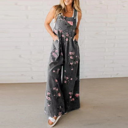 Classic Blue Jeans Romper for Women