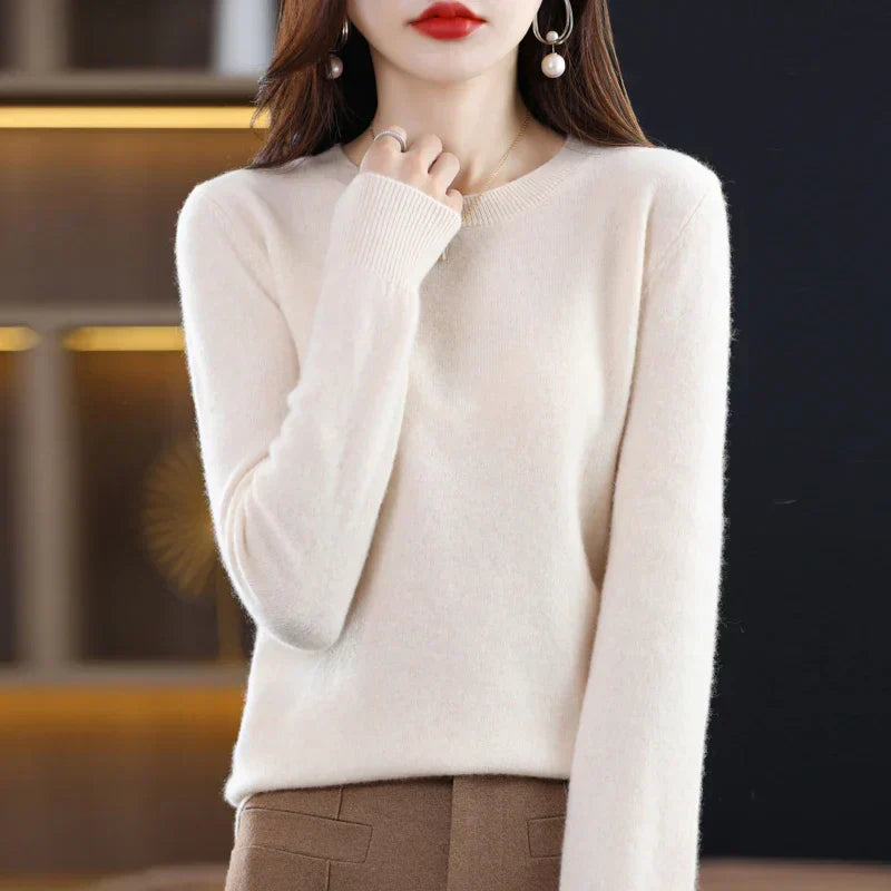 Soft Women's Merino Wool Crew Neck Sweater