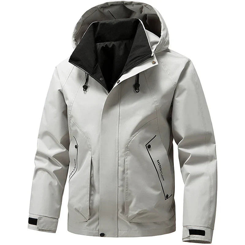 Cevori Hooded Zip Enclosure Ski Jacket