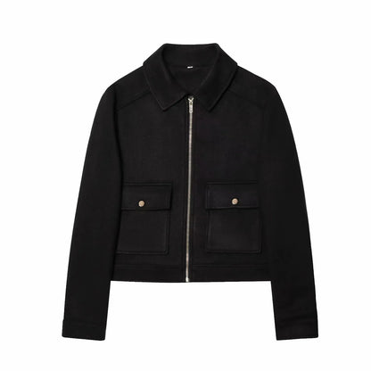 Warm Women's Parka Jacket with Pockets
