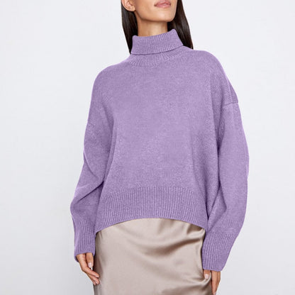 Cozy Oversized Winter Knit Turtleneck Sweater