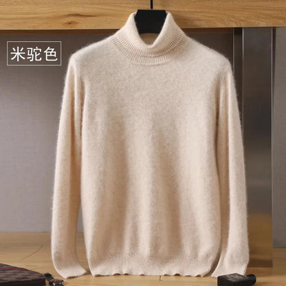 Luxury Soft Cashmere Crew Neck Sweater for Men