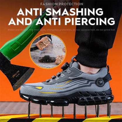 Vince - Men’s Steel Toe Safety Shoes with Rotating Buckle