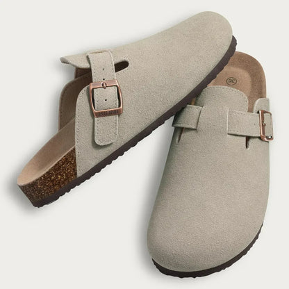 Luxury Leather Slip On Shoes - Comfortable Mule Clogs