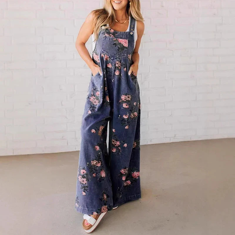 Classic Blue Jeans Romper for Women