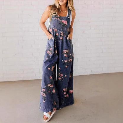 Classic Blue Jeans Romper for Women