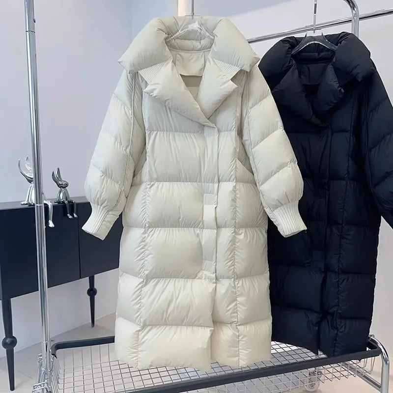 Warm 90% Down Filled Women's Puffer Parka Coat