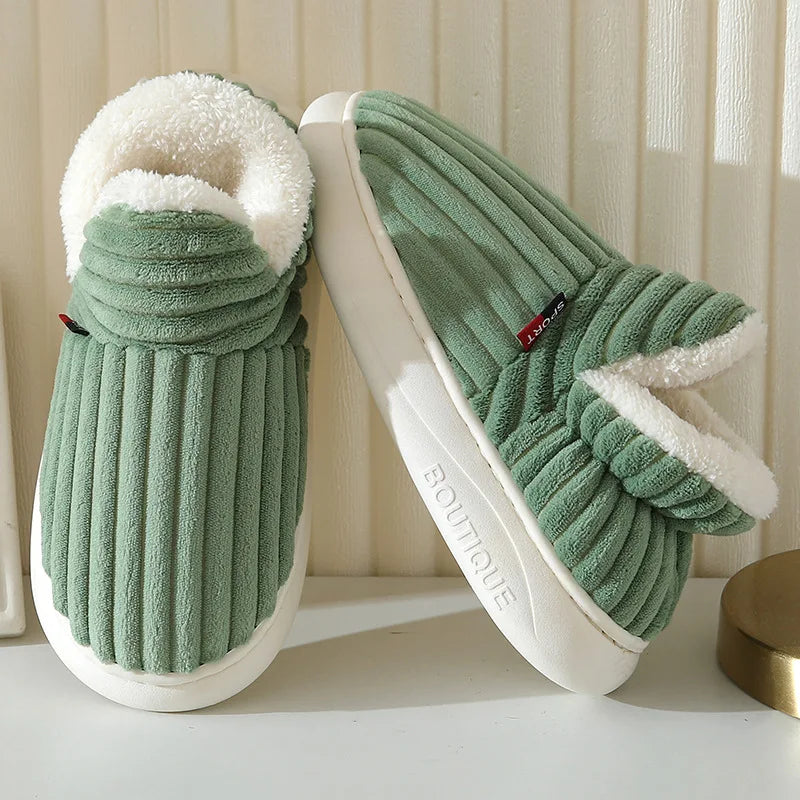 Cozy Faux Fur Slide Slippers – Soft Warm Indoor Shoes - BritishElegance