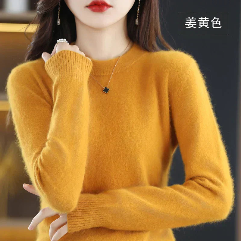 Luxurious Soft Cashmere Crew Neck Women's Sweater