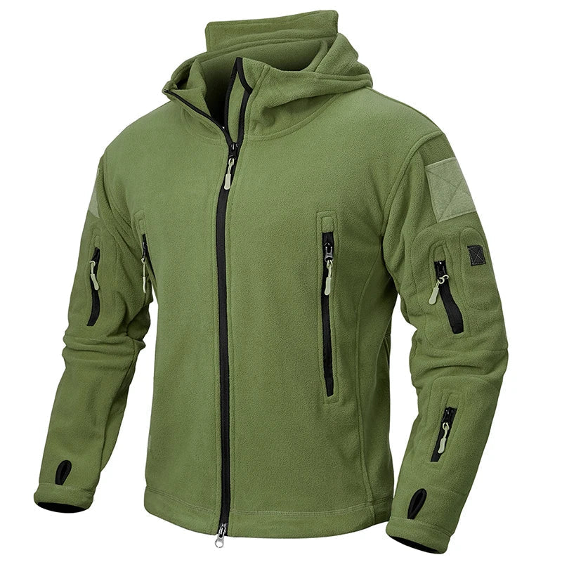 Men’s Tactical Fleece Hooded Zip Jacket