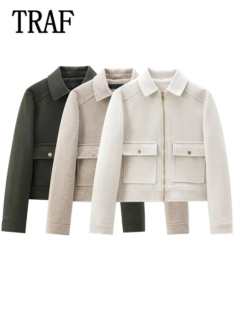 Warm Women's Parka Jacket with Pockets - BritishElegance