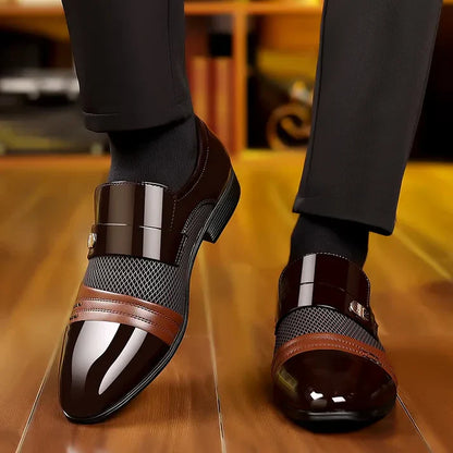 Slip-On Patent Oxford Office Shoes Men