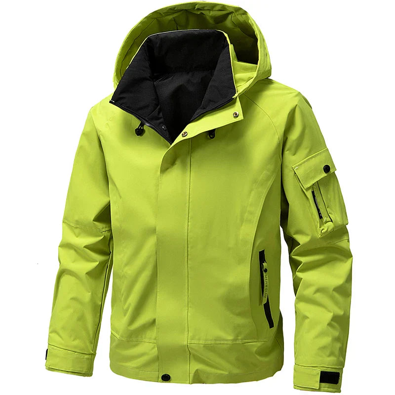 Cevori Hooded Zip Enclosure Ski Jacket