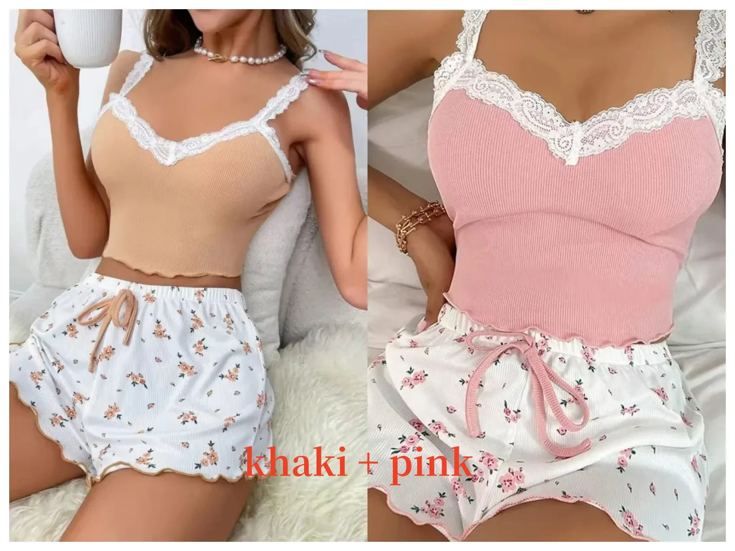 Ladies Soft Floral Sleep Pajama Set