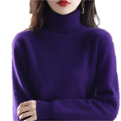 Soft 100% Cashmere Women's Turtleneck Sweater