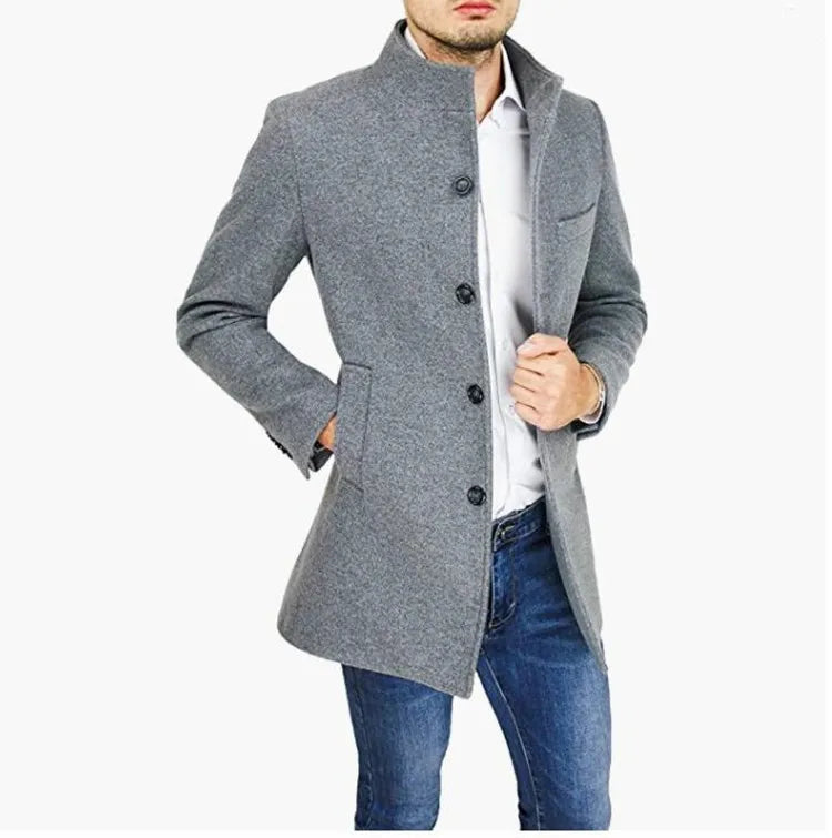 Mason – Men’s Classic Wool Blend Trench Coat | Timeless Style