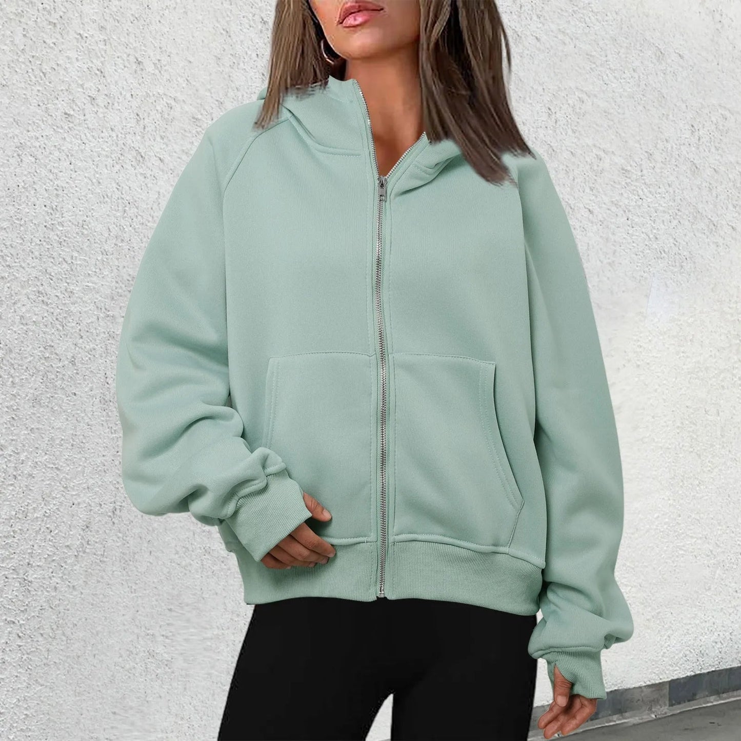 Cozy Women's Zip Up Hooded Sweatshirt