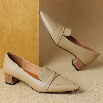 Naira Genuine Leather Pumps