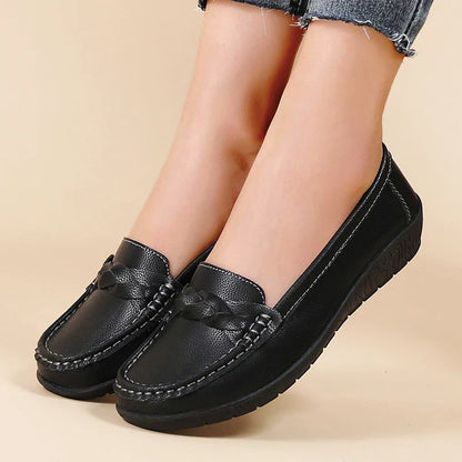 Authentic Leather Slip On Loafers for Men Large Size - BritishElegance