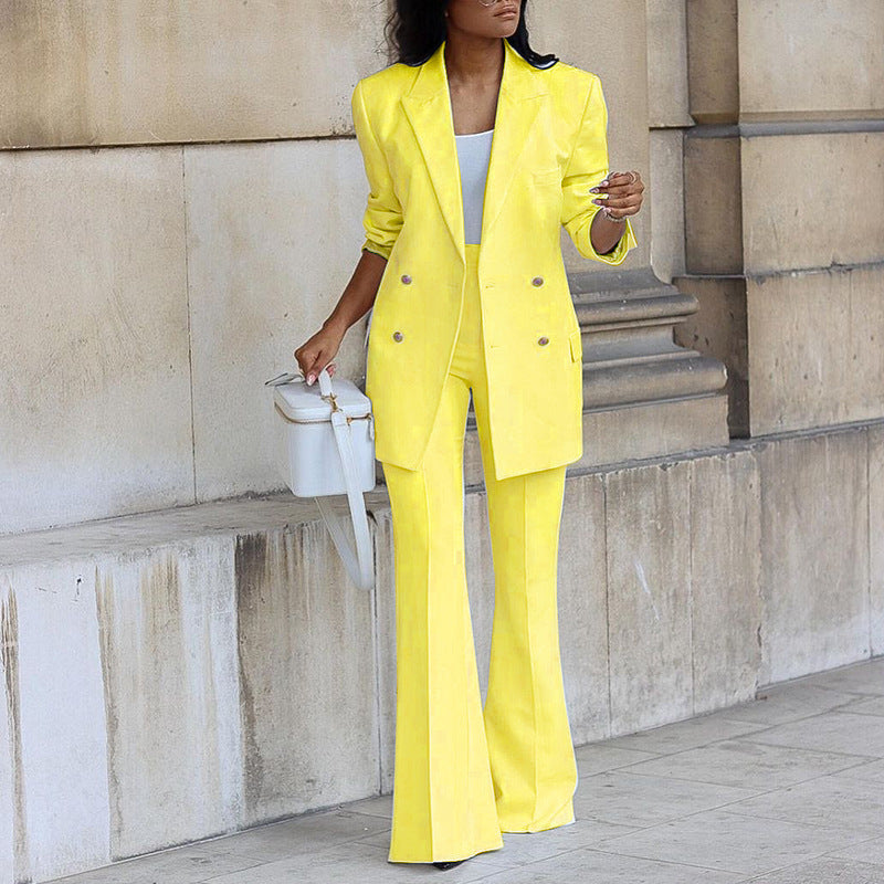 Classic Fit Ladies Suit Jacket and Trousers Set