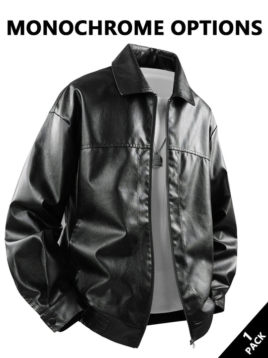 Classic Biker Leather Coat - BritishElegance