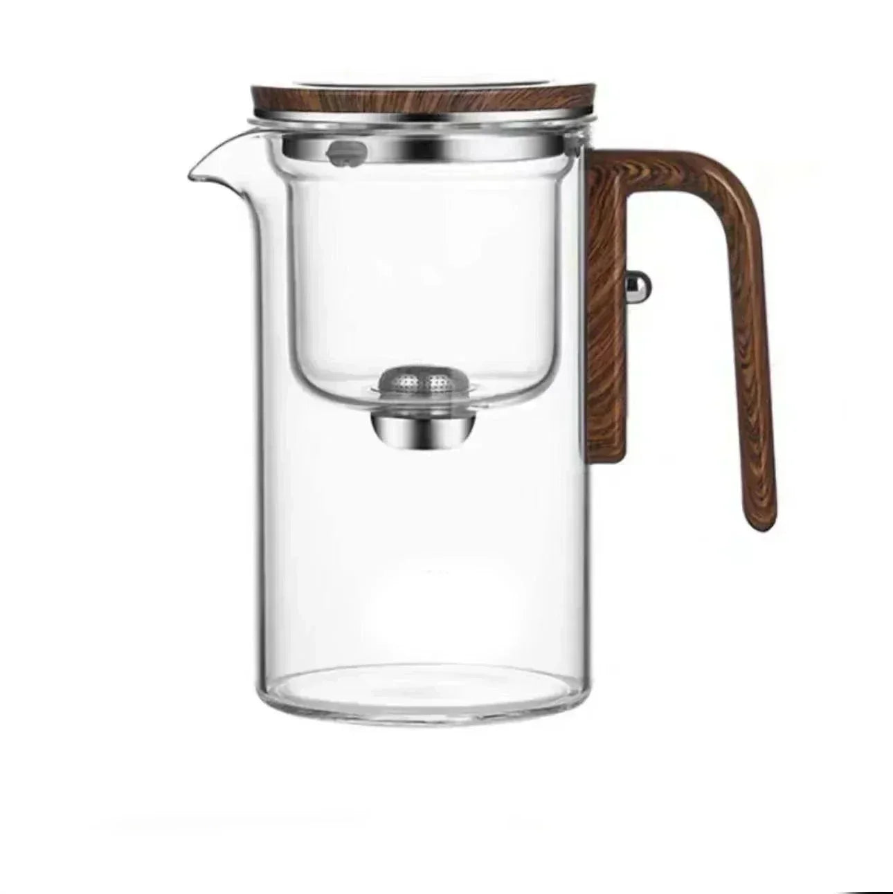 Clear Glass Tea Infuser Pot With Strainer