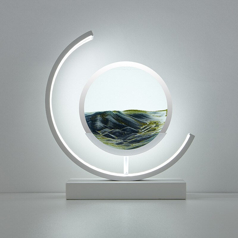Calming Desert Table Lamp With Moving Sand Design