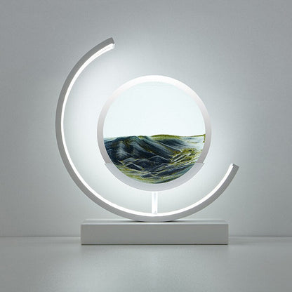 Calming Desert Table Lamp With Moving Sand Design