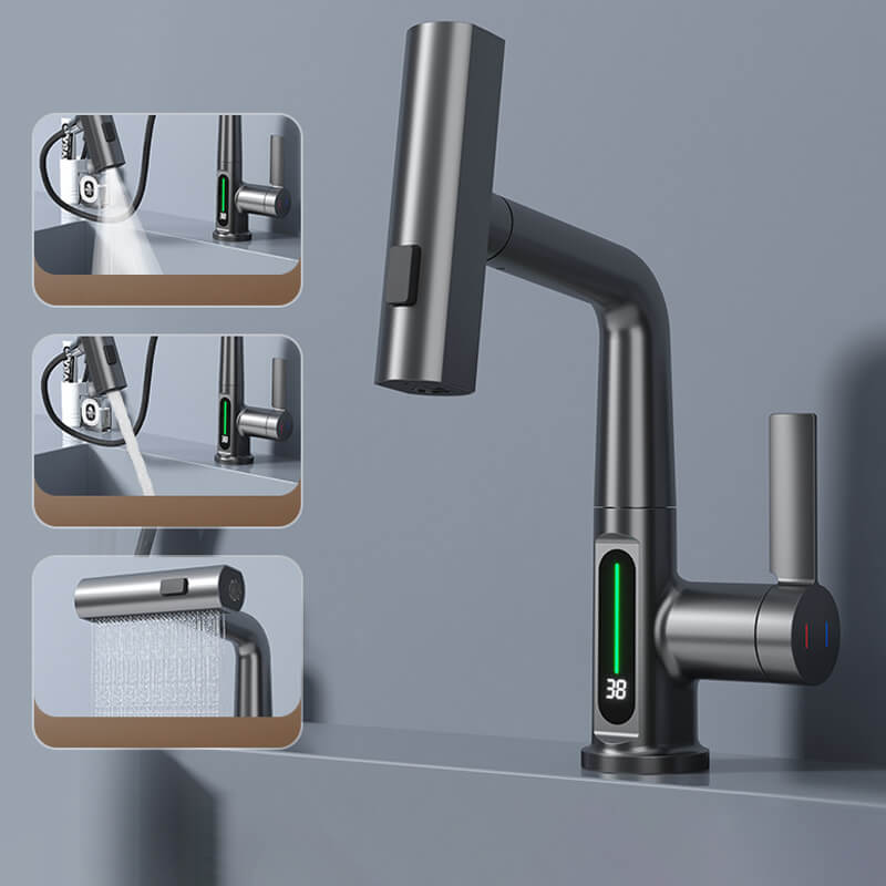 Long Reach Pull Out Kitchen Faucet With 60cm Hose
