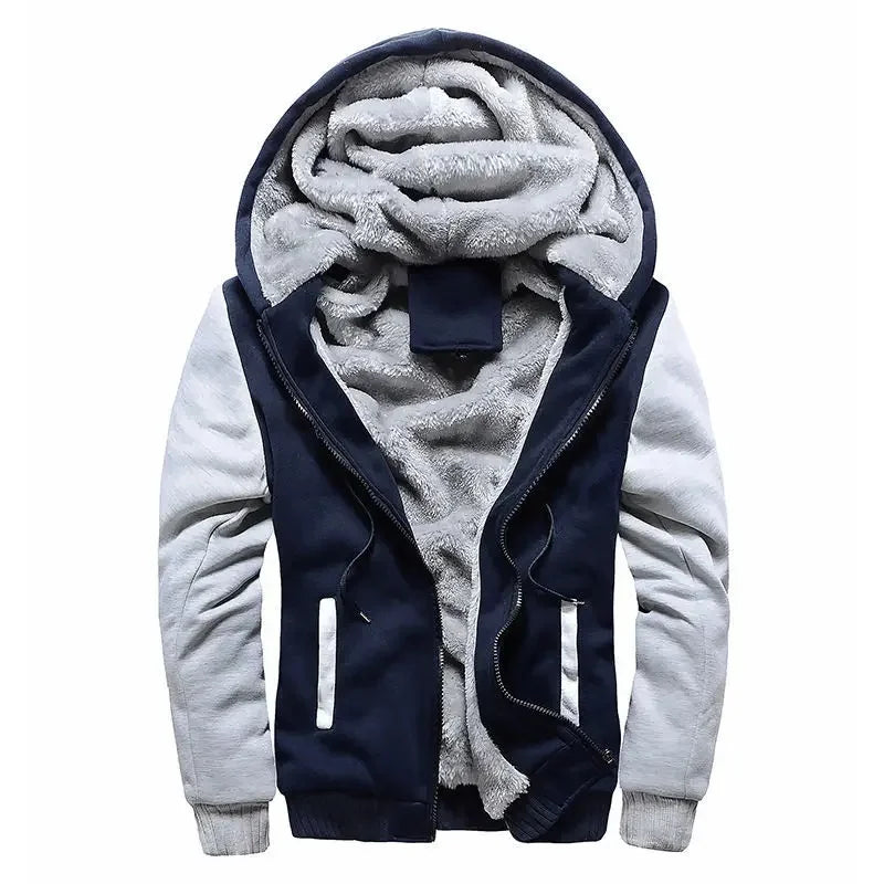Cevori Hooded Design Fleece Quilted Jacket