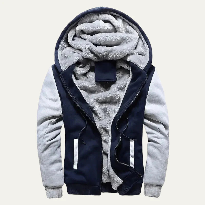 Men’s Thermal Fleece Lined Hooded Zip Jacket