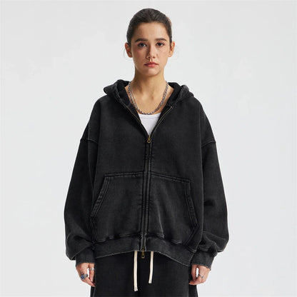 Warm Fleece Zip Up Hooded Jacket