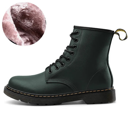 Warm Insulated Leather Chelsea Boots for Men