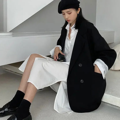 Classic Oversized Open Front Women's Blazer