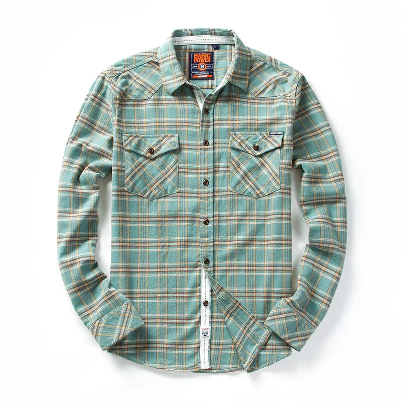 Colorado plaid hand fan