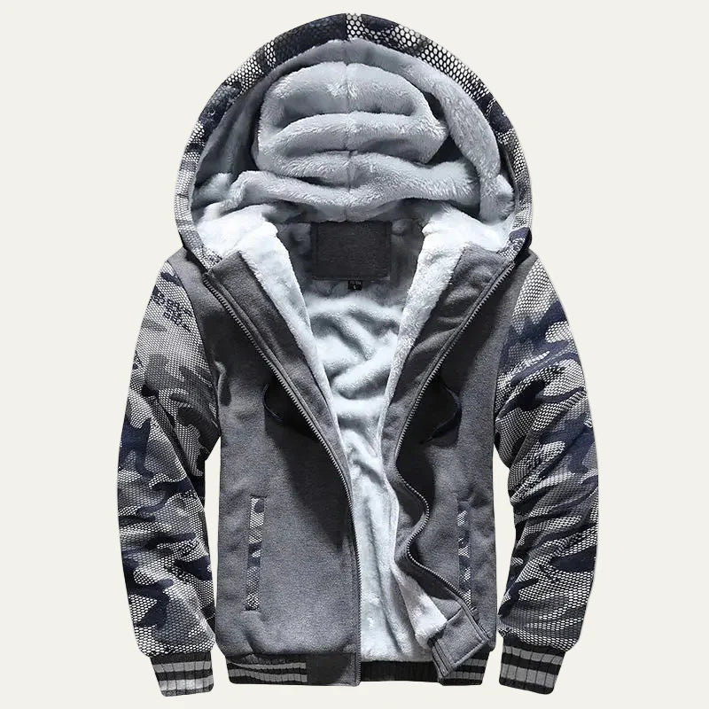 Men’s Thermal Fleece Lined Hooded Zip Jacket