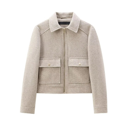 Warm Women's Parka Jacket with Pockets