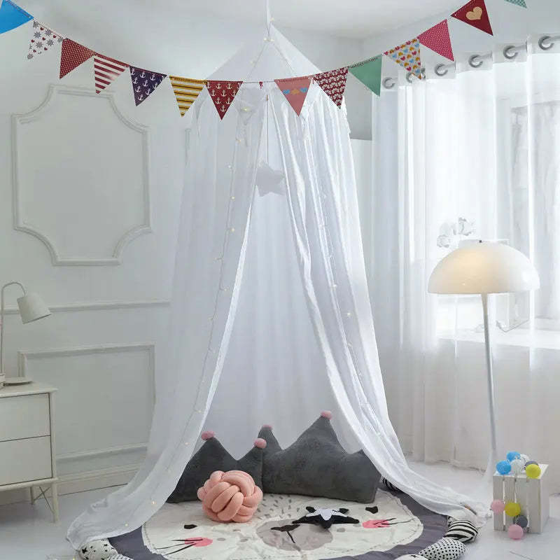 Colorful Girls Bed Canopy With Tassels