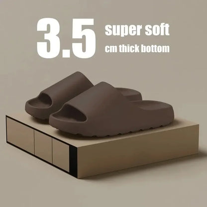 Soft Foam Slide Sandals - Cozy Brown House Slippers