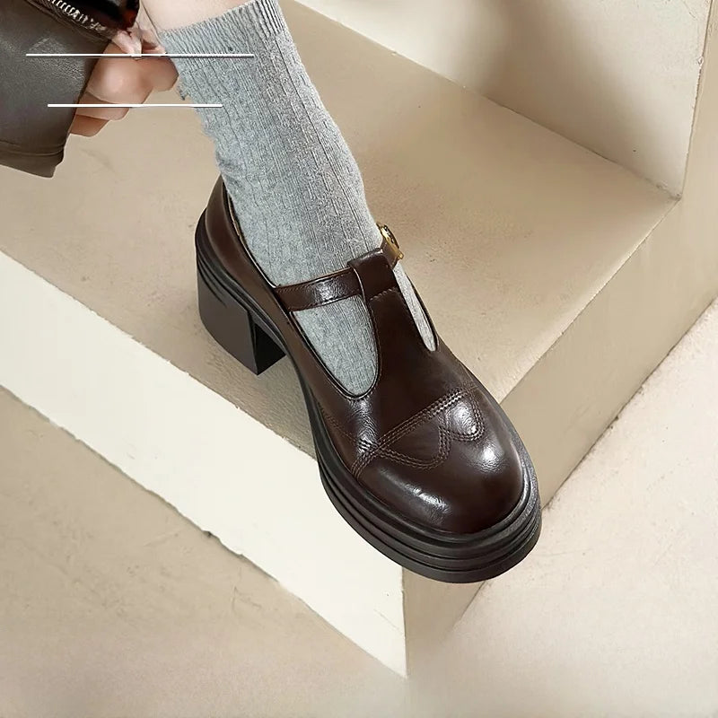 Classic Buckle Mary Jane High Heels - BritishElegance